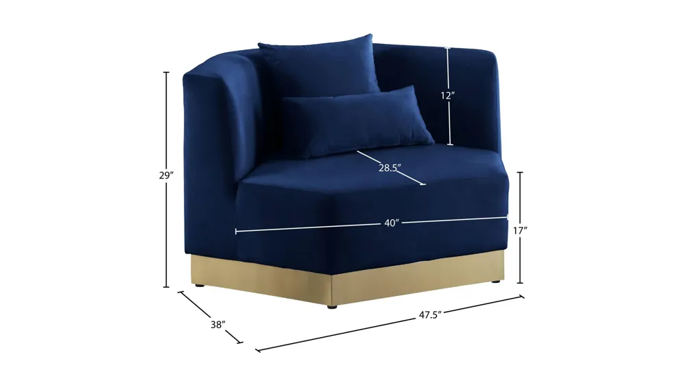 Marquis Velvet Chair Dimensions