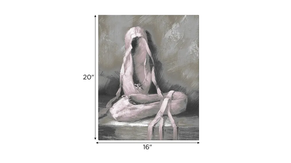 Ballet Slippers II Canvas Wall Art Dimensions