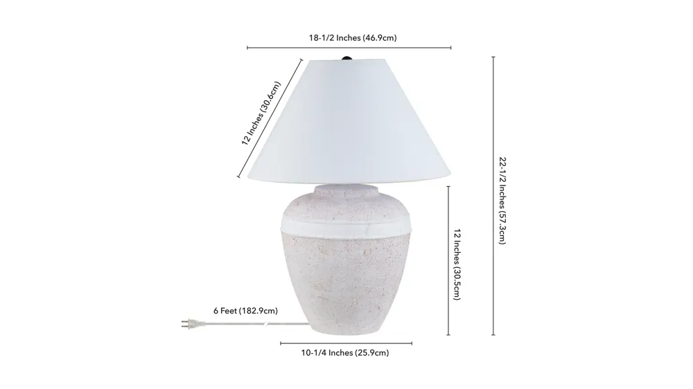 Chiara Table Lamp Dimensions