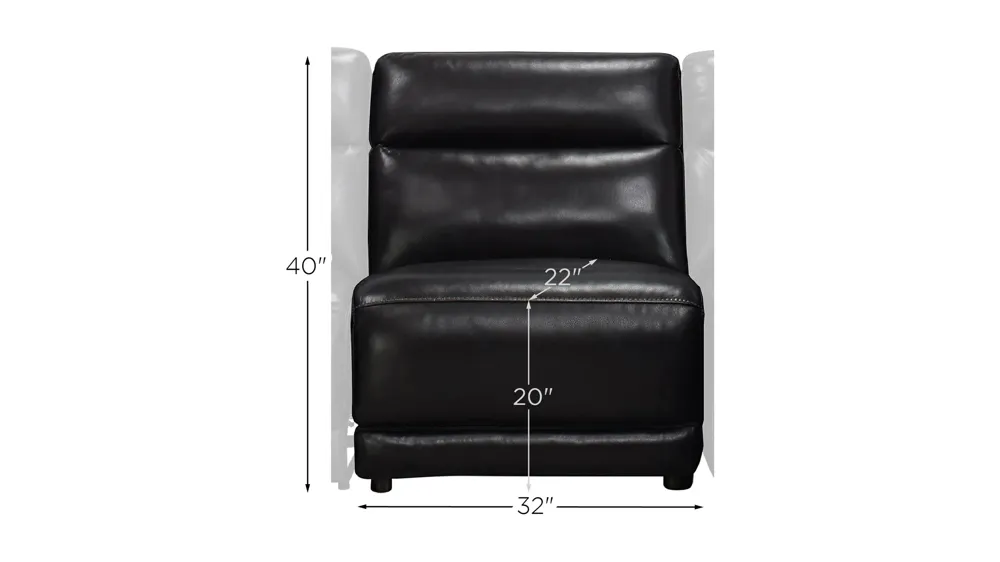 Tompkins Leather Armless Chair Dimensions