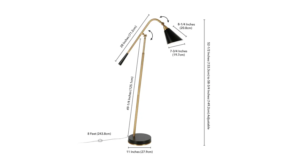 Temur Floor Lamp Dimensions