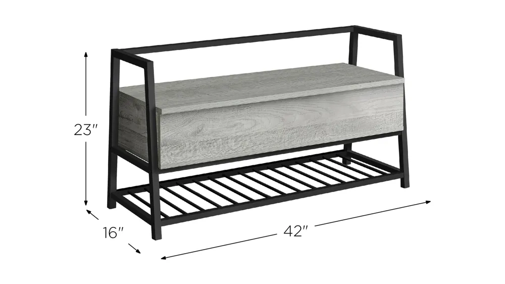 Colbert Bench and Shoe Rack Dimensions