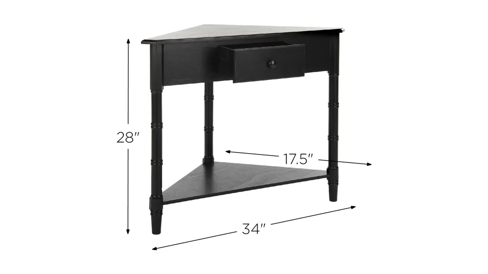 Rosalia Corner Console Table Dimensions