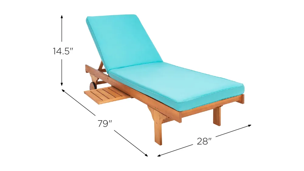 Artria Chaise Lounge Chair With Side Table Dimensions