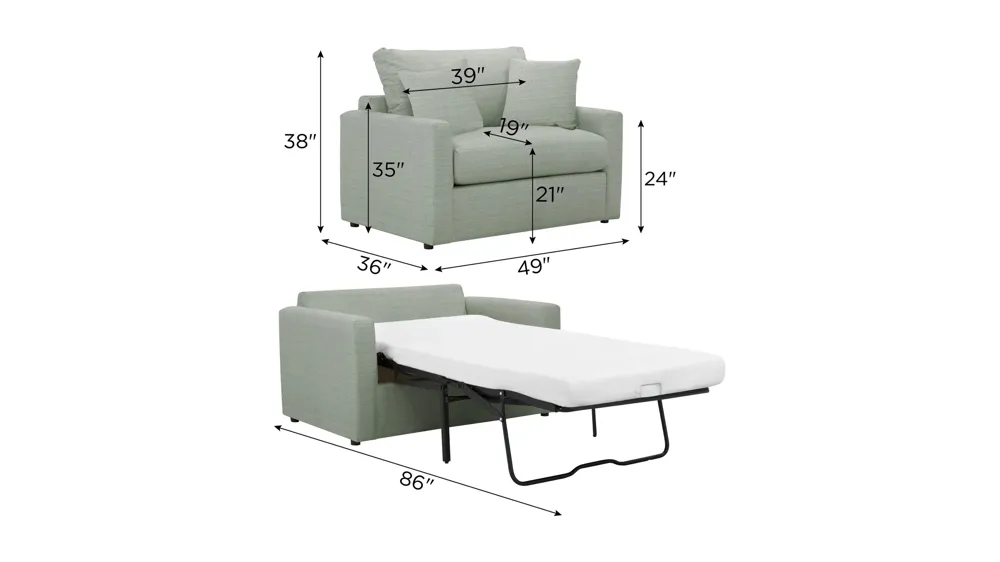 Penny Twin Sleeper Dimensions