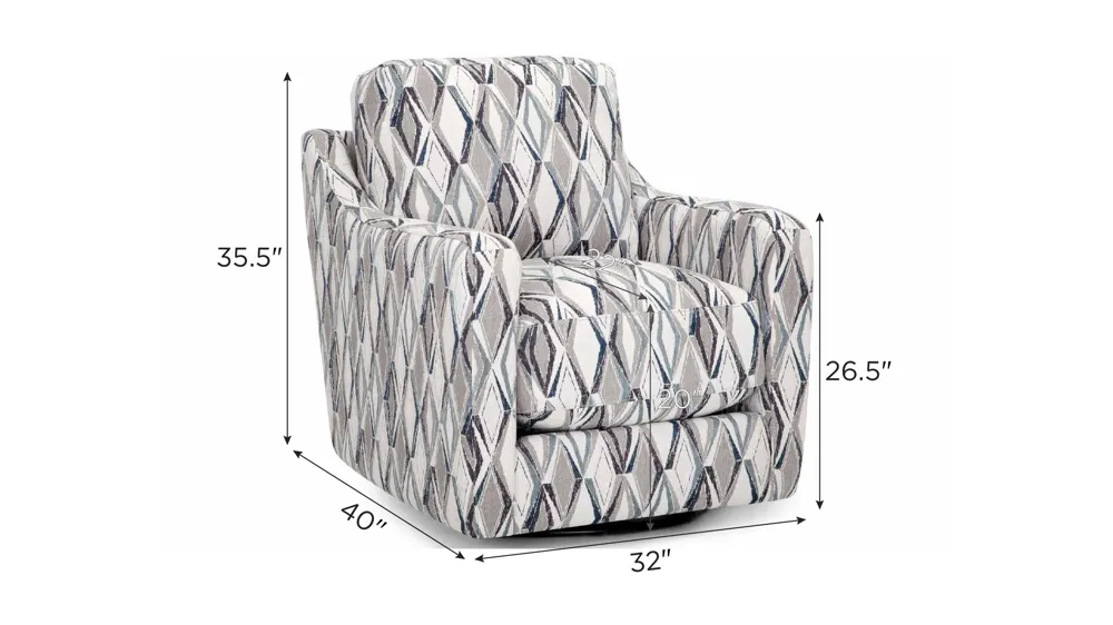 Stella Swivel Accent Chair Dimensions