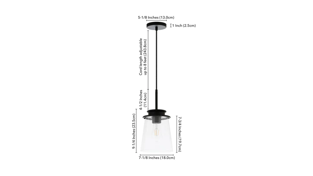 Flora Pendant Dimensions