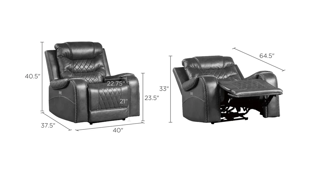 Greenway Power Recliner Dimensions