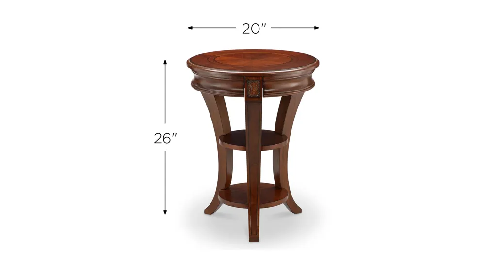 Monarch Winslet Round Accent Table Dimensions