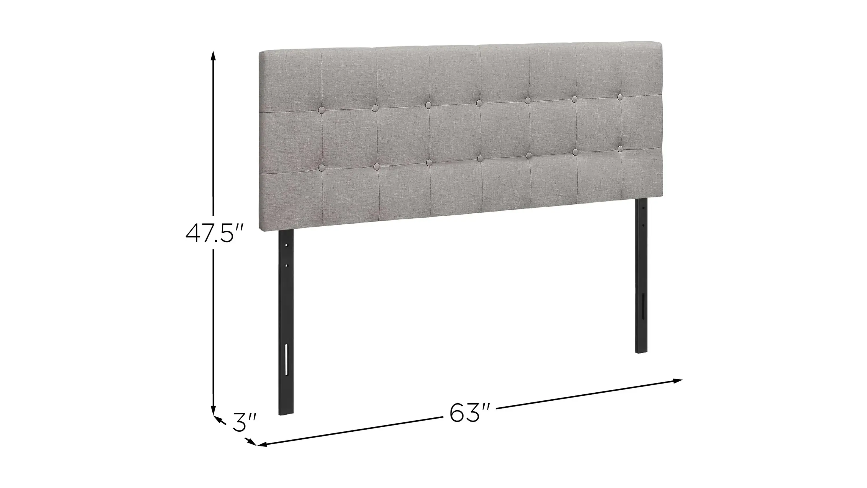 Monarch Specialties Upholstered Headboard - Thumbnail 3