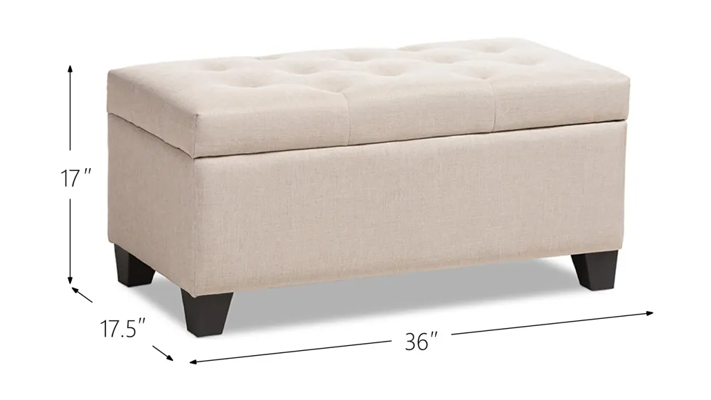 Michaela Storage Ottoman Dimensions