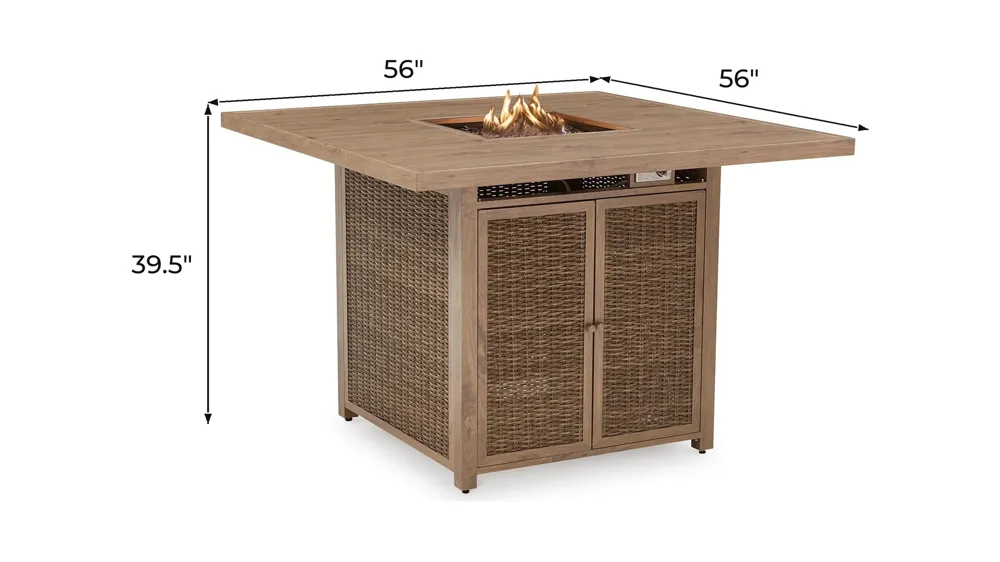 Walton Bridge Outdoor Fire Pit Bar Table Dimensions