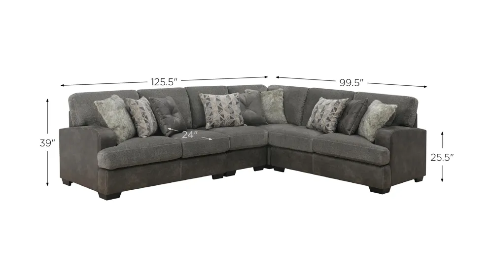 Berlin Modular 4-pc. Sectional Dimensions