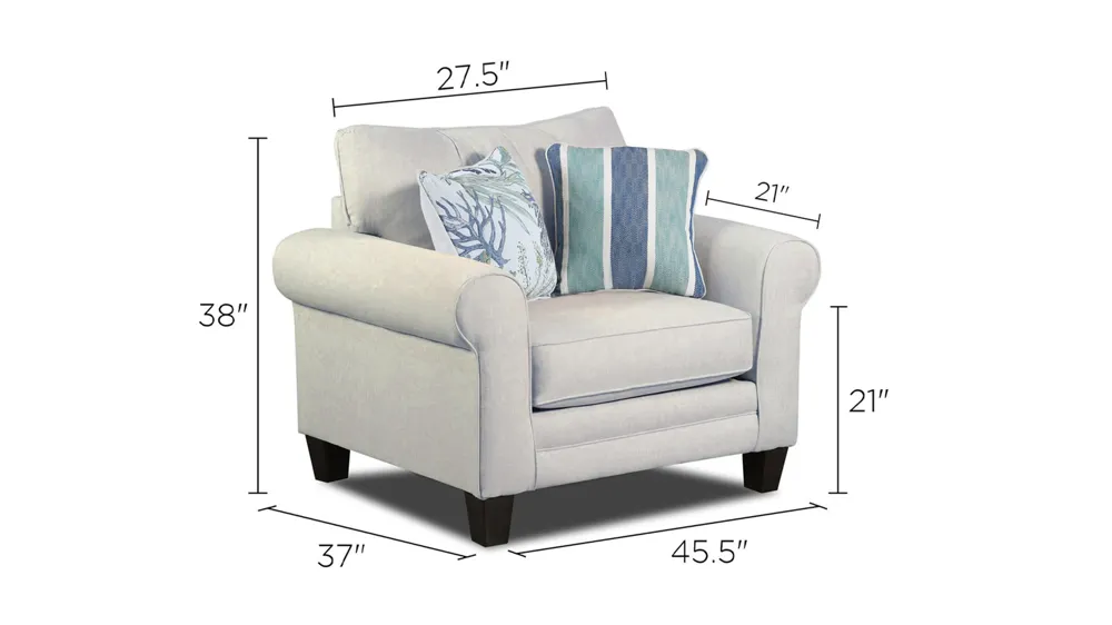McKinley Chair-and-a-Half Dimensions