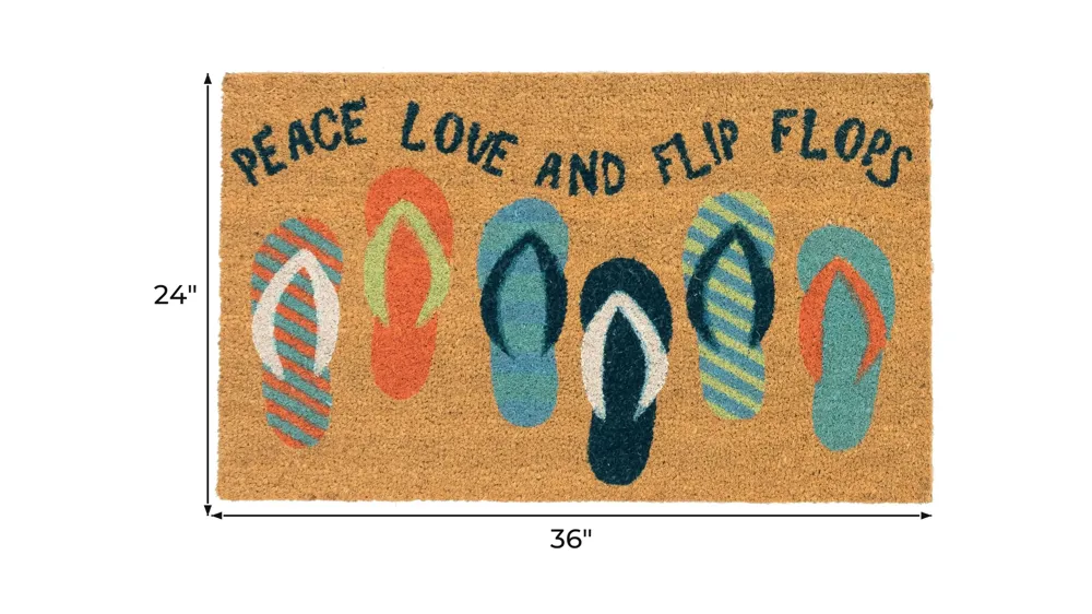 Liora Manne Natura Flip Flops Outdoor Mat Dimensions