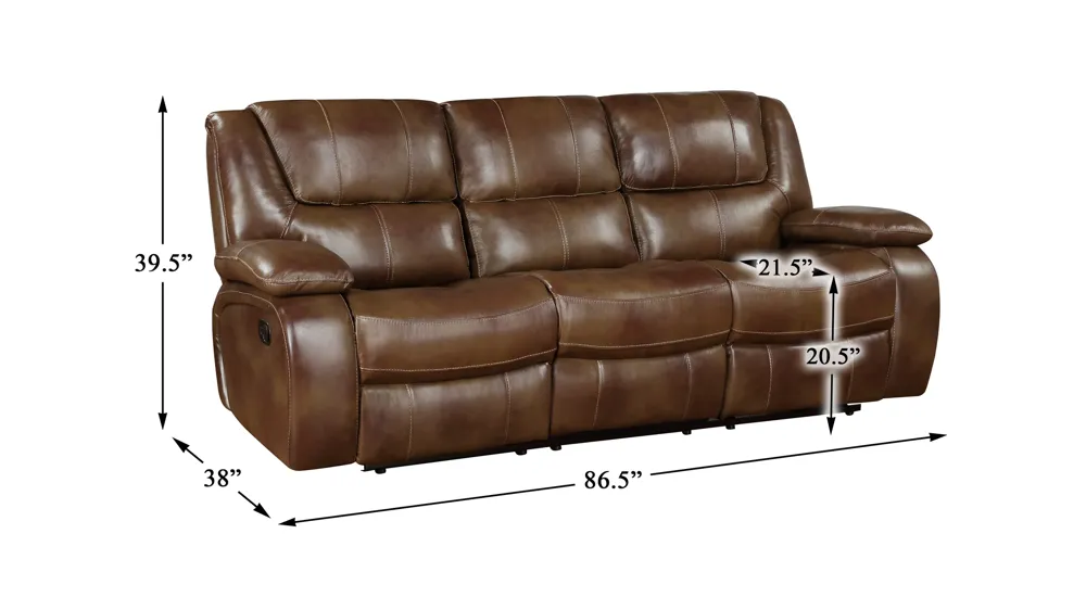 Midwood Double Reclining Sofa Dimensions