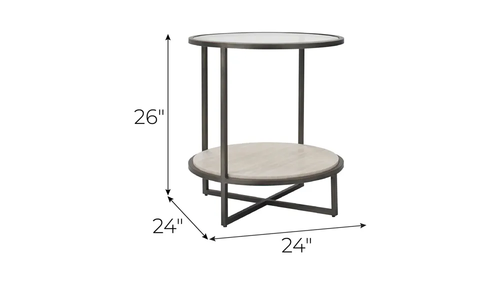 Allie Round Side Table Dimensions
