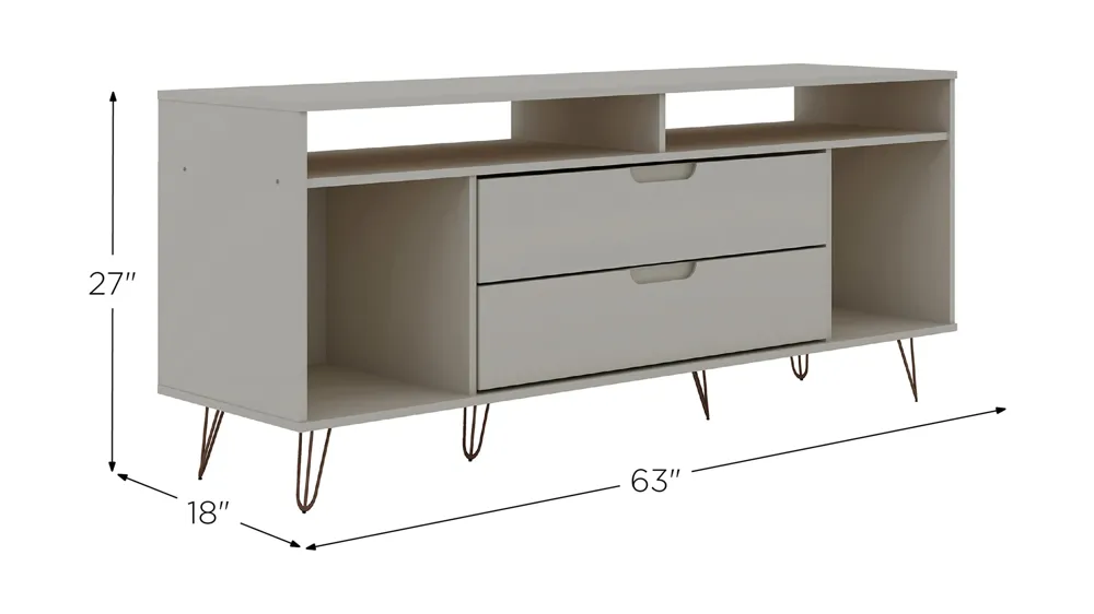 Rockefeller 62" TV Stand Dimensions