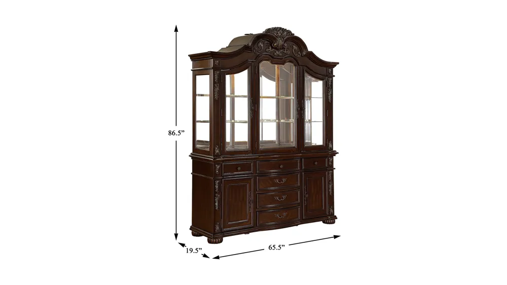 Nova Dining Buffet & Hutch Dimensions