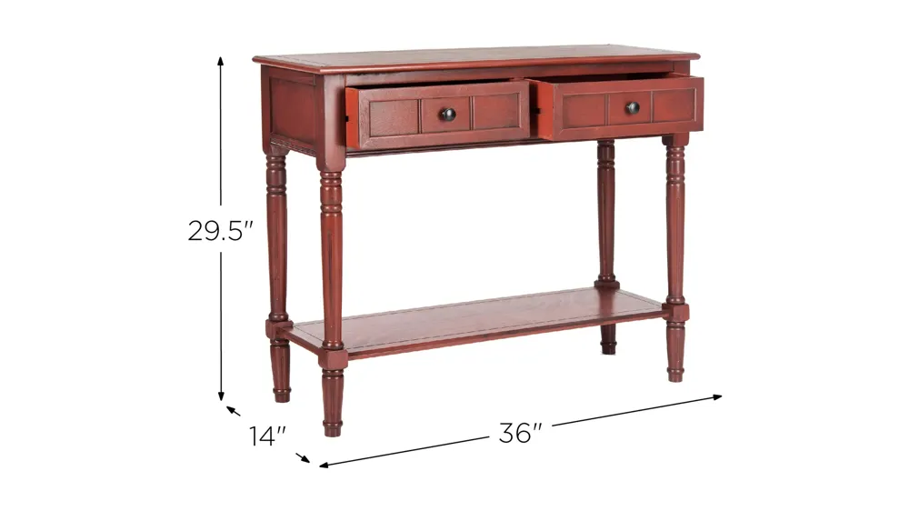 Otto 2 Drawer Console Table Dimensions