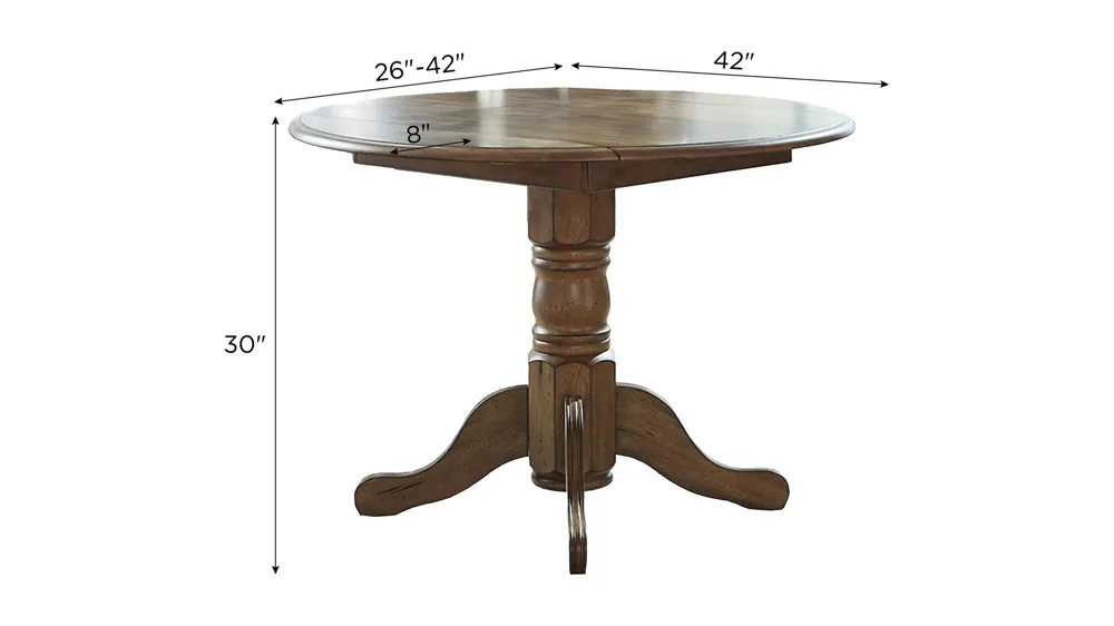 Carolina Crossing Drop Leaf Table Dimensions