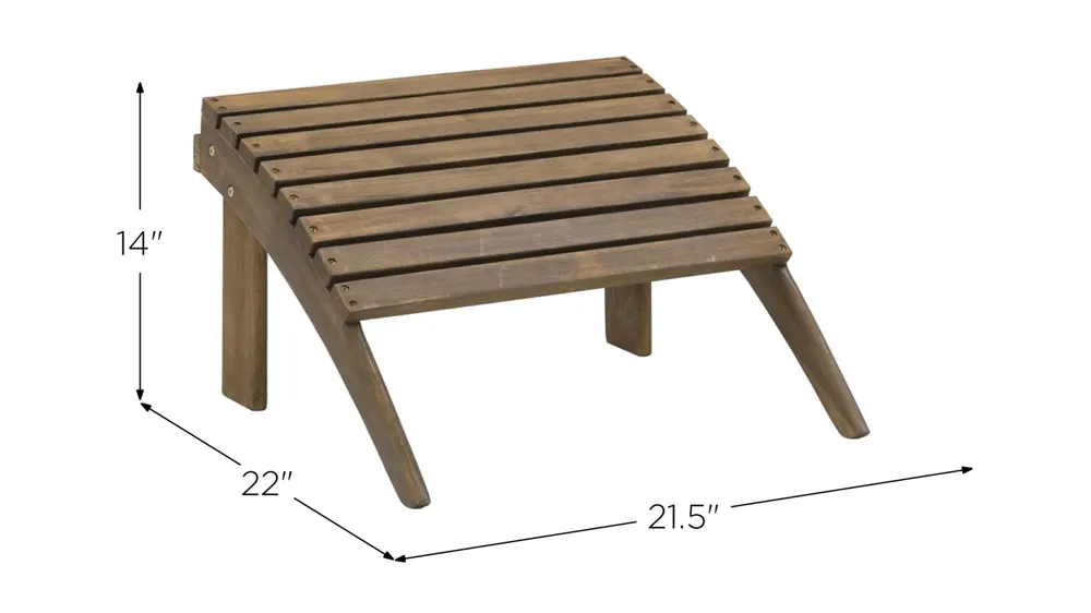 Adirondack Ottoman Dimensions