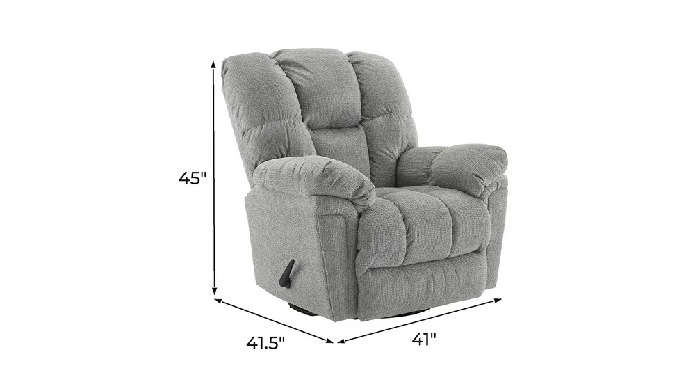 Leroy Manual Swivel Glider Recliner Dimensions