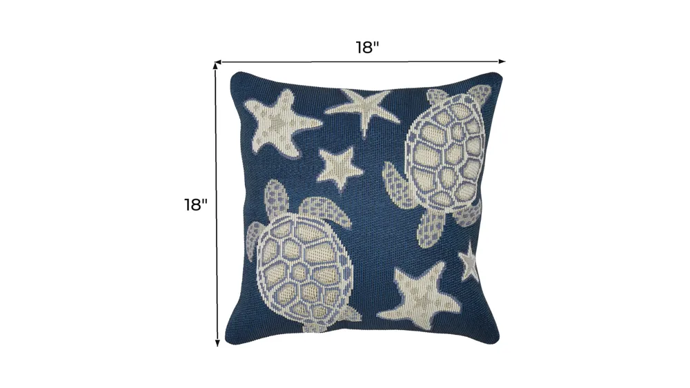 Marina Turtle And Stars Accent Pillow Dimensions