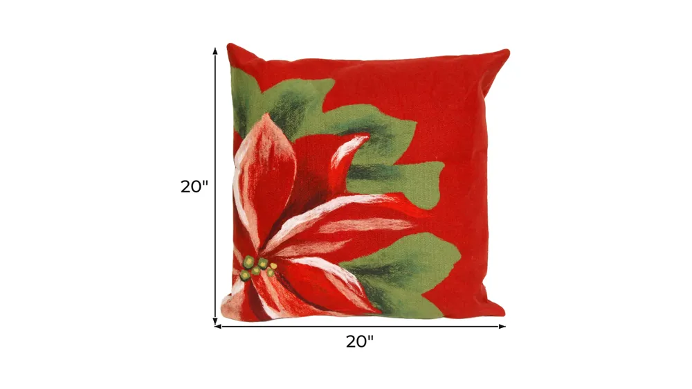 Liora Manne Visions II Poinsettia Pillow Dimensions