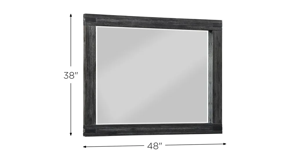 Meadow Solid Wood Beveled Glass Mirror Dimensions