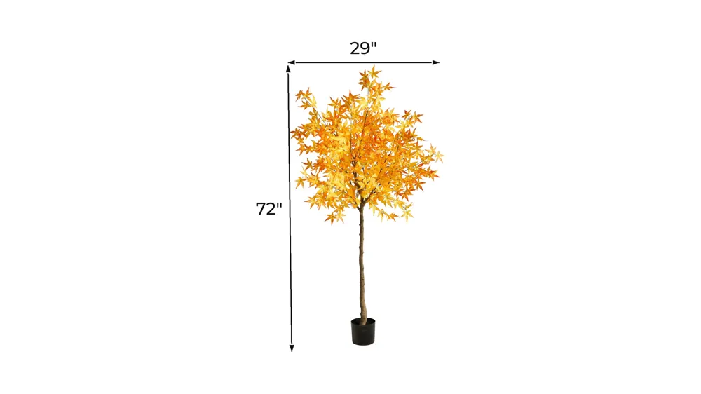 6' Autumn Maple Artificial Tree Dimensions