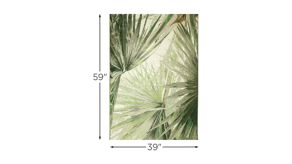 Marina Palm Fan Indoor/Outdoor Rug Dimensions