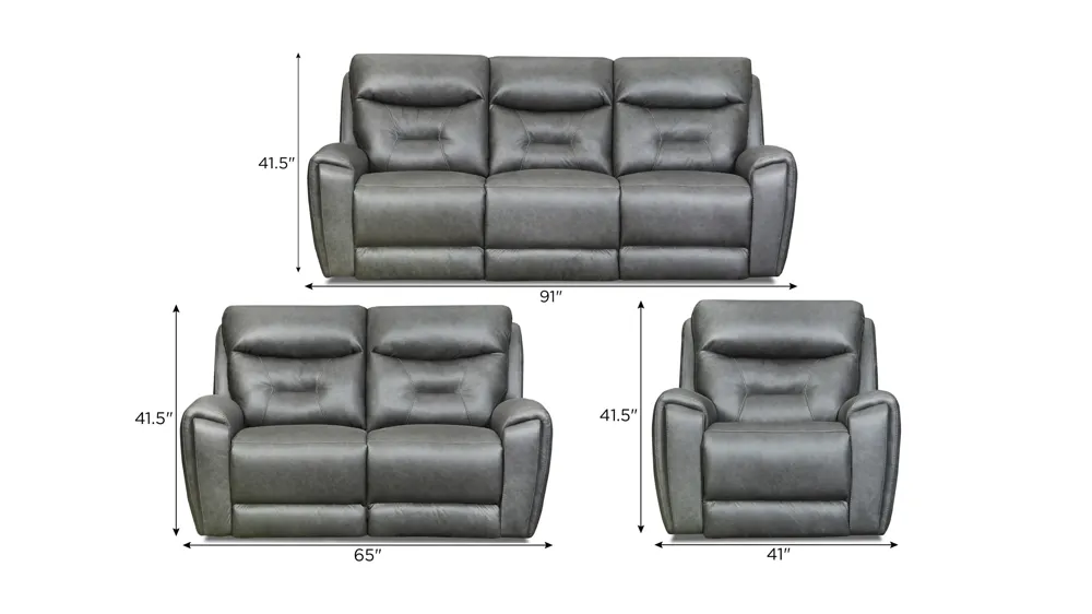 Bryson Zero Gravity Triple Power Living Room Set Dimensions