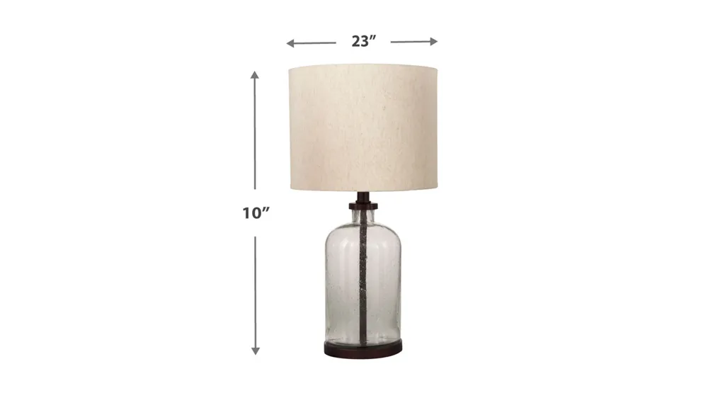 Bandile Glass Table Lamp Dimensions