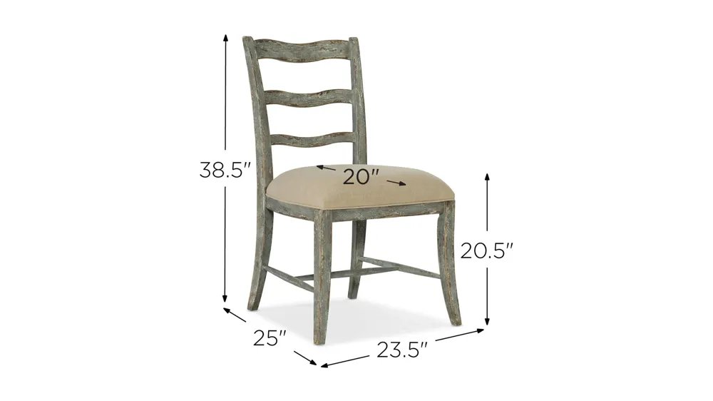 Alfresco La Riva Upholstered Seat Side Chair - Set of 2 Dimensions