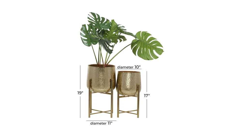 CosmoLiving Carothers Planter Set of 2 Dimensions