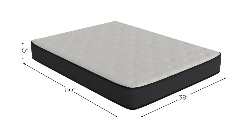 SleepInc. 10-inch Medium Hybrid Mattress in a Box Dimensions