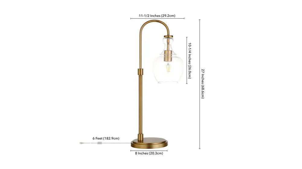 Nadire Arc Table Lamp Dimensions