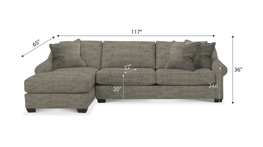 Thatcher 2-pc. Sectional Dimensions