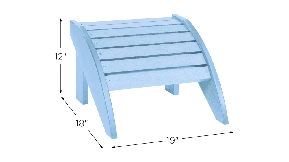 Generation Recycled Outdoor Adirondack Footstool Dimensions