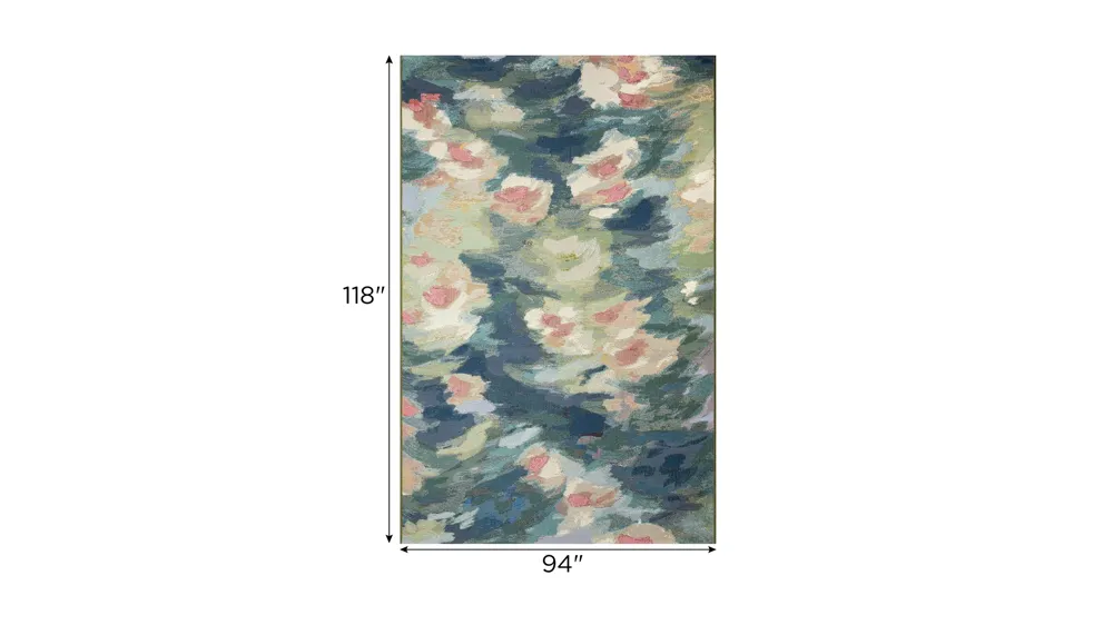 Marina Watercolor Pond Indoor/Outdoor Area Rug Dimensions