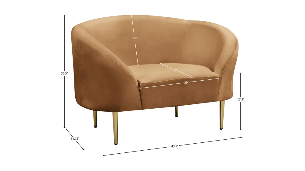 Ritz Velvet Chair Dimensions