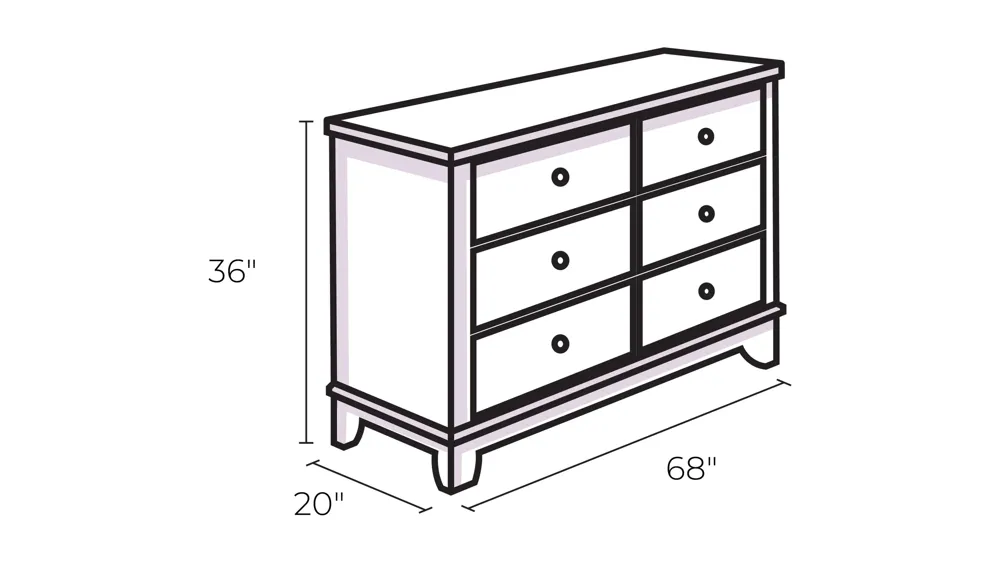 Sanctuary 9 Drawer Bedroom Dresser Dimensions