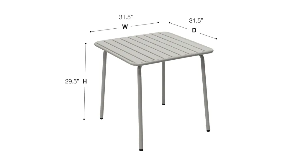 Rosco 32" Outdoor Table Dimensions