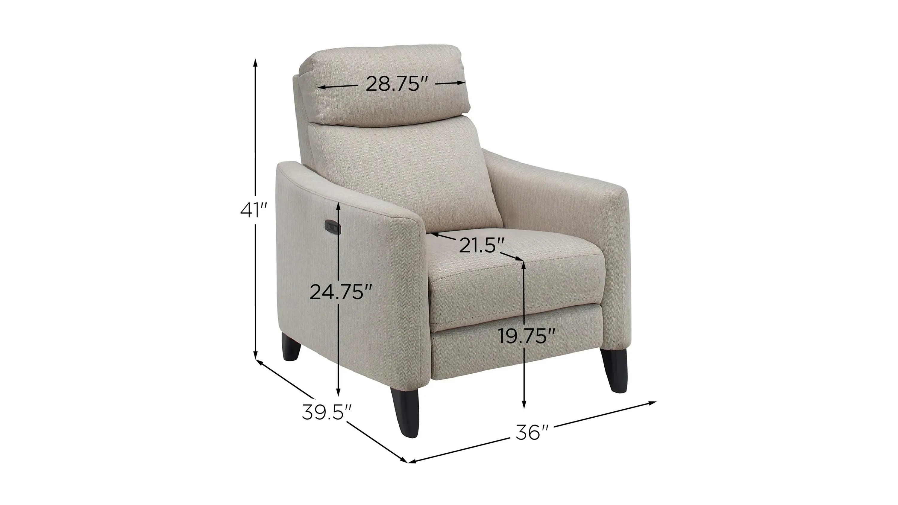 Adrienne Power Recliner | Raymour & Flanigan