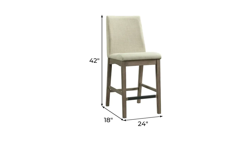 Simms Counter-Height Chair - Set of 2 Dimensions