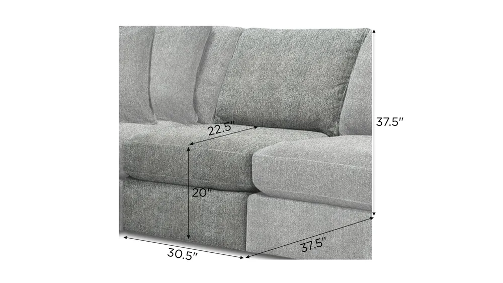 Nappily Armless Chair Dimensions