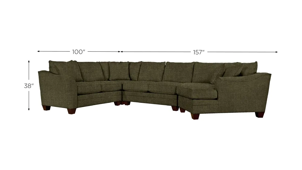 Foresthill 4-pc. Right Hand Cuddler with Loveseat Sectional Sofa Dimensions