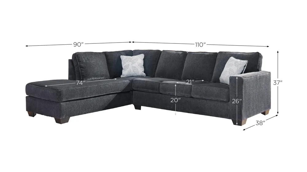 Adelson Chenille 2-pc. Sectional | Raymour & Flanigan
