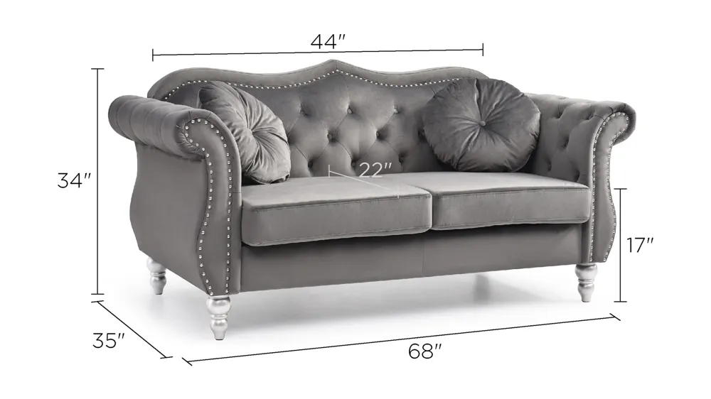 Hollywood Loveseat Dimensions